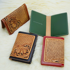 Portefeuilles en cuir véritable pour hommes, fabriqués à la main, fabriqués à la main, de style occidental, de qualité supérieure - Product Image 2