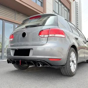 สำหรับ Golf 6 MK6 รุ่นมาตรฐาน ปี 2008-2012 ชุดแต่งกันชนหลัง ดิฟฟิวเซอร์ ฝาครอบด้านล่าง ชุดแต่งตัวถังรถยนต์ - Product Image 4