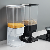 Distributeur de céréales moderne en plastique grande capacité avec impression, idéal pour les fêtes, conteneur de stockage de riz domestique, organisateur de grains de cuisine