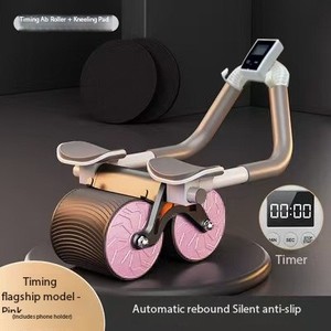 Rimbalzo Automatico in Ferro per Ruote con Supporto per Gomito <span class=keywords><strong>e</strong></span> Tappetino per <span class=keywords><strong>Ginocchia</strong></span>, Timer Incluso, per Uso Unisex in Palestra - Product Image 4