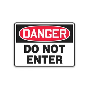 High quality Danger sign,Do not enter,wear well,UV printing,size:7 "x 10",Metal aluminum material,Provide customized services