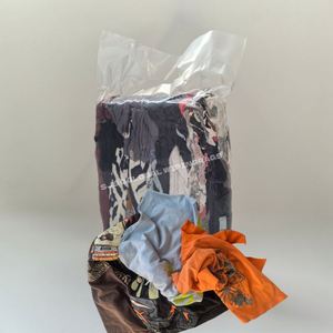Chiffons en coton 100% multicolores, chiffons pour le nettoyage des machines, chiffons industriels, chiffons de t-shirts recyclés pour le nettoyage industriel - Product Image 1
