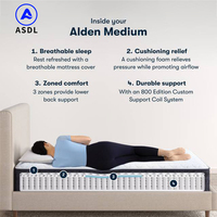 Matelas en fibre de bambou tricotée douce 60*80*12 pouces, latex naturel, commande en ligne, matelas à ressorts ensachés en mousse à mémoire de forme