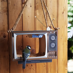 ที่ให้อาหารนก BirdTv แบบแขวนไม้ ขนาดกลาง สำหรับสวน ลานบ้าน ให้อาหารนกป่า - Product Image 1