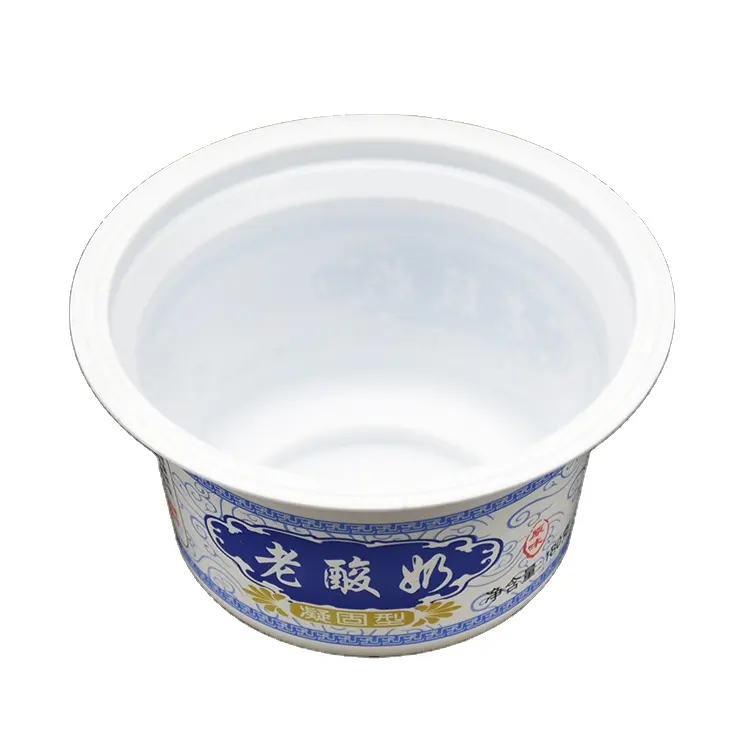 FH Kunststoffbecher kundenspezifisch Großhandel mehrfache Volumen Lebensmittelqualität mit Deckeln Joghurt-Verpackungsbehälter Kunststoff Einwandige