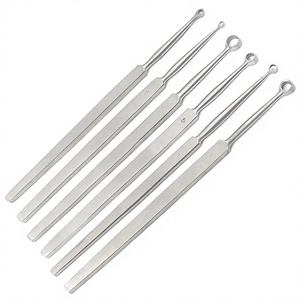 1, 2, 3, 4, 5, 6 mm en acier inoxydable Pcs Fox Curettes d'oreille cutanée Instruments médicaux chirurgicaux ORL par KAHLU ORTHOPEDIC - Product Image 1