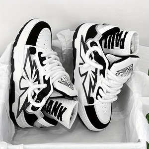 Zapatillas de hombre con suela gruesa, estilo Harajuku, europeas y americanas, que aumentan la altura, con diseño de dibujos animados. - Product Image 4