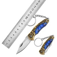 Draagbare Roestvrijstalen Vouwmes Sleutelhanger Mini Dagelijkse Fruitmes Opener Voor Outdoor Camping Zelfverdediging Oem Aanpasbaar