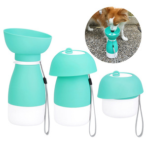 Bouteille d'eau portable pour animaux de compagnie, 600ml, avec récipient pour aliments, 260ml, mangeoire de voyage multifonctionnelle pour chiens et chats - Product Image 2