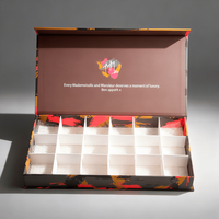 Maßgeschneiderte Luxus-Macaron-Schokoladen-Geschenkbox, Rechteckig mit Magnetverschluss, Prägung, Heißfolienprägung und Matter Cellophanierung aus Papier/Karton
