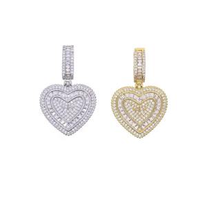 Colgante de moissanita de plata S925 de estilo americano europeo Venta caliente collar de Hip Hop de moda - Product Image 4