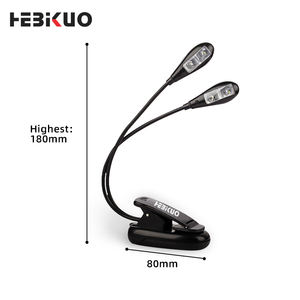 HEBIKUO PD13 قابلة للطي حامل النوتة الموسيقية مشبك مصباح <span class=keywords><strong>led</strong></span> كتاب القراءة الخفيفة - Product Image 2