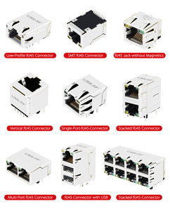 Pulse J0012D21NL Compatible 10/100 Base-T Tab Down 1 Port 8P8C EMI Shielded Ethernet RJ45 <span class=keywords><strong>Jack</strong></span> with Magnetics - Product Image 6