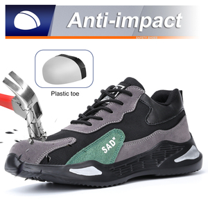 JIANKUN - Zapatos <span class=keywords><strong>de</strong></span> Trabajo <span class=keywords><strong>de</strong></span> Gamuza para Hombre, Estilo Moderno, Transpirables, con Malla, Antideslizantes, Antiaplastamiento, Antipinchazos, con Suela <span class=keywords><strong>de</strong></span> EVA+Goma - Product Image 3