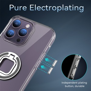 Nuova Custodia <span class=keywords><strong>Trasparente</strong></span> per Cellulare <span class=keywords><strong>con</strong></span> Supporto ad Anello Magnetico in Metallo per <span class=keywords><strong>iPhone</strong></span> 14 13 12 <span class=keywords><strong>11</strong></span> Pro Max XS XR - Product Image 6