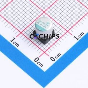 Condensador Electrolítico de Aluminio Híbrido Sólido-Líquido HBW220M1VTT-0506K SMD, D5xL5.8mm 22uF 20% 35V 550mA - Product Image 1