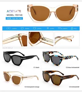 2024 Luxury Acetate Sunglasses Men Women Custom Logo Wholesale Polarized TAC High Quality Fashion Thick Frame Acetate Sunglasses