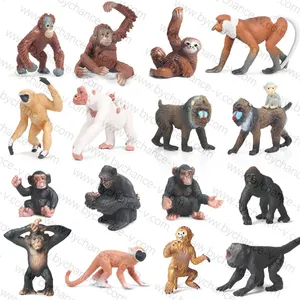 Zooloji öğrenme kaynak antropoid Primates maymun gorilla vahşi hayvan şekil oyuncaklar okul öğrenci ödüller için