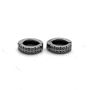 yunnique Clip-on Earrings Stainless Steel Geometric Design For Men And Women Fashion Jewelry - Product Image 1