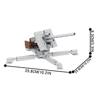 NUEVO Arma de Batalla Flak36, Pistola de 88 mm, Bloques de Construcción de la Segunda Guerra Mundial, Juguetes MOC, Accesorios de Escena Militar para Niños