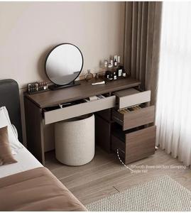 Moderna Scrivania da <span class=keywords><strong>Bagno</strong></span> in Legno di Quercia Massiccio <span class=keywords><strong>con</strong></span> Armadietto e <span class=keywords><strong>Specchio</strong></span> a Figura Intera per Tavolo da Trucco - Product Image 4