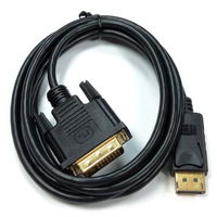 Cable DVI Chapado en Oro con Revestimiento de PVC, Conversor 1080P para Monitor de Computadora