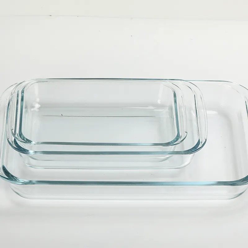 1l 1.6l 3l Glazen Ovenschaal Voor Oven Glazen Pan Voor Kookschaal Rechthoekige Bakplaat Glas Bakvormen