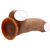 2021 Venta caliente Tpr Soft Dual Skin Sex Dildo Pene para mujeres Enorme realista