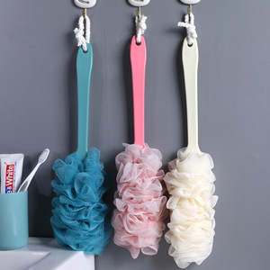 Long Handled Bath Sponge With Hanging Rope For <b>Back</b> Scrubbing Massage Shower Use - Product Image 1
