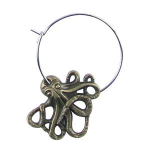 Ocean Themed Bronze Metal Wine Glass Rings 20-40Pcs Sea Life Charms For Birthday Party Table Decorations - Product Image 5