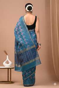 Sari en soie Chandari de qualité supérieure, léger et doux, tenue ethnique traditionnelle élégante pour les fêtes et les festivals, pour la vente en gros et l'exportation - Product Image 2