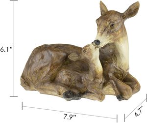 Statue <span class=keywords><strong>de</strong></span> jardin intelligent en résine, jolie, décoration extérieure, Figurine d'animaux en polyrésine, Sculpture ornementale, <span class=keywords><strong>famille</strong></span> <span class=keywords><strong>de</strong></span> cerf - Product Image 2