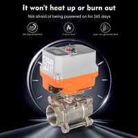 Vanne à boisseau sphérique électrique modulante 0-10V en acier inoxydable, vanne de régulation proportionnelle multi-industrielle pour l'automatisation industrielle
