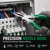 Vente directe usine Nouveaux pinces coupantes à fil, pinces à bec effilé, pinces professionnelles pour électricien, qualité industrielle en plastique 1/2