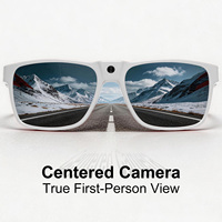 Caméra vidéo HD à grand cadre, lunettes résistantes à l'eau, caméscope 8MP, design unisexe, lunettes de soleil de sport d'extérieur avec Wi-Fi intégré