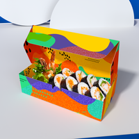 Cajas de Papel para Sushi Personalizadas para Supermercados, Cajas de Embalaje para Sushi, Cajas Desechables Ecológicas para Restaurantes