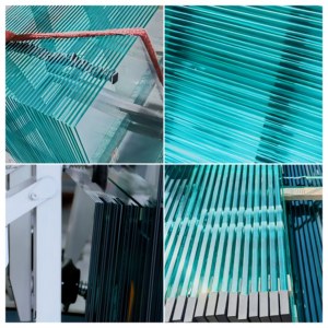 Kính cường lực kích thước tùy chỉnh 4mm 5mm 6mm 7mm 8mm 9mm 10mm 11mm 12mm Than Xám lưới hình học kính cường lực - Product Image 2