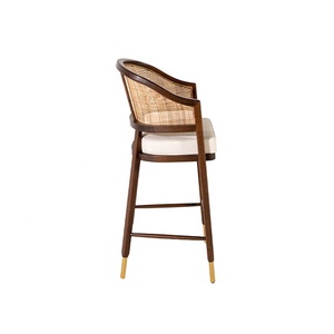 Tabourets <span class=keywords><strong>de</strong></span> <span class=keywords><strong>bar</strong></span> nordiques en <span class=keywords><strong>rotin</strong></span> PE <span class=keywords><strong>de</strong></span> Chine pour chaises <span class=keywords><strong>de</strong></span> salle à manger modernes en bois <span class=keywords><strong>de</strong></span> restaurant d'hôtel - Product Image 5
