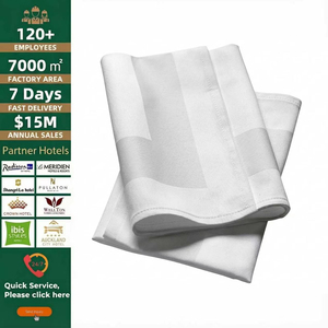 Serviette de table jacquard professionnelle en coton 100 %, 18x18 pouces, lavable, pour hôtels et restaurants, présentation sur table - Product Image 3