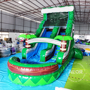 Grand <span class=keywords><strong>toboggan</strong></span> aquatique <span class=keywords><strong>gonflable</strong></span> pour enfants en plein air, 24 pieds, Jungle Falls, <span class=keywords><strong>toboggan</strong></span> <span class=keywords><strong>gonflable</strong></span> humide et sec à vendre - Product Image 4