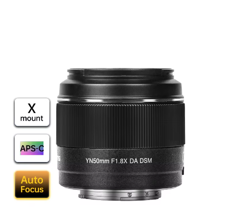 YONGNUO YN50mm F1.8X DA DSM Fujifilm XF Mount Autofocus Mirrorless Lens for Fuji Fujifilm X-Mount X-T3 X-T2 X-H1 X-T30