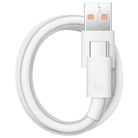 Vente en gros câble de chargeur de téléphone portable 6A 66W USB Type C câble de données pour Samsung Huawei Xiaomi