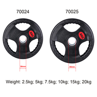 EIGFOH España Stock Juego de Discos de Pesas de Hierro Fundido Duraderos para Barra de 30/50mm, 2.5kg 5kg 7.5kg 10kg 15kg 20kg, Equipo de Fitness