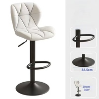 Nouvelle arrivée en gros chaise réglable personnalisé mobilier moderne pour la maison métal cuir chaises de bar pivotantes pour cuisine en cuir