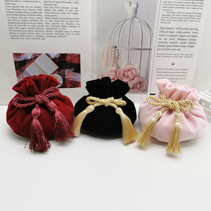 Bolsa de Terciopelo Redonda Creativa para Dulces de Boda, Estilo Europeo, para Ceremonia de Mano, Regalo de Boda, Bolsa de Terciopelo para Regalos - Product Image 2