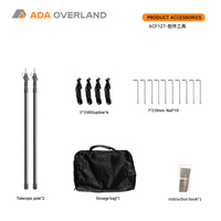 ADA OVERLAND Toldo para tienda de campaña, toldo lateral para coche, tienda de techo, lona para camping, protección contra la lluvia para exteriores