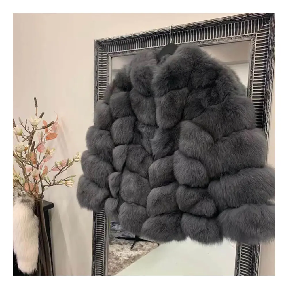 سترة من فرو الثعلب الأصلي 2020 معطف شتوي دافئ للبيع بالجملة معطف من الفرو للنساء