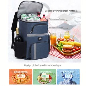 Sac à dos isotherme souple et étanche pour camping, randonnée, plage, golf, pique-nique, livraison de repas et transport de vin - Product Image 4