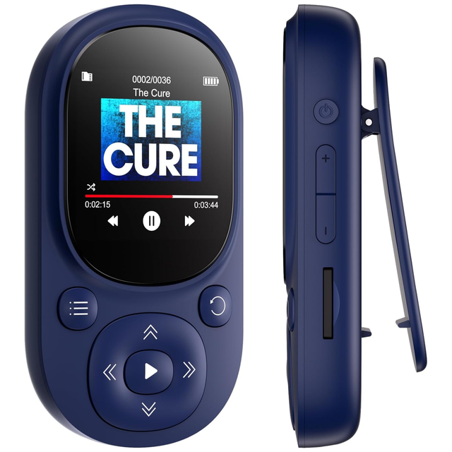 32GB Clip MP3 Player Bluetooth 5.3, MECHEN Children's Music Player with Pedometer Support up to 128GB