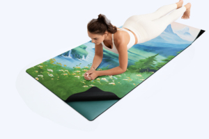Tapis de sport en daim de qualité supérieure non toxique, grand format, épaisseur 3 mm, tapis de yoga avec sangle, écologique pour femmes et hommes, tapis d'exercice antidérapant - Product Image 6